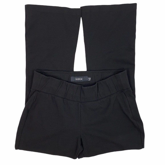 Torrid Black Wide Band Stretchy Pull On Pants